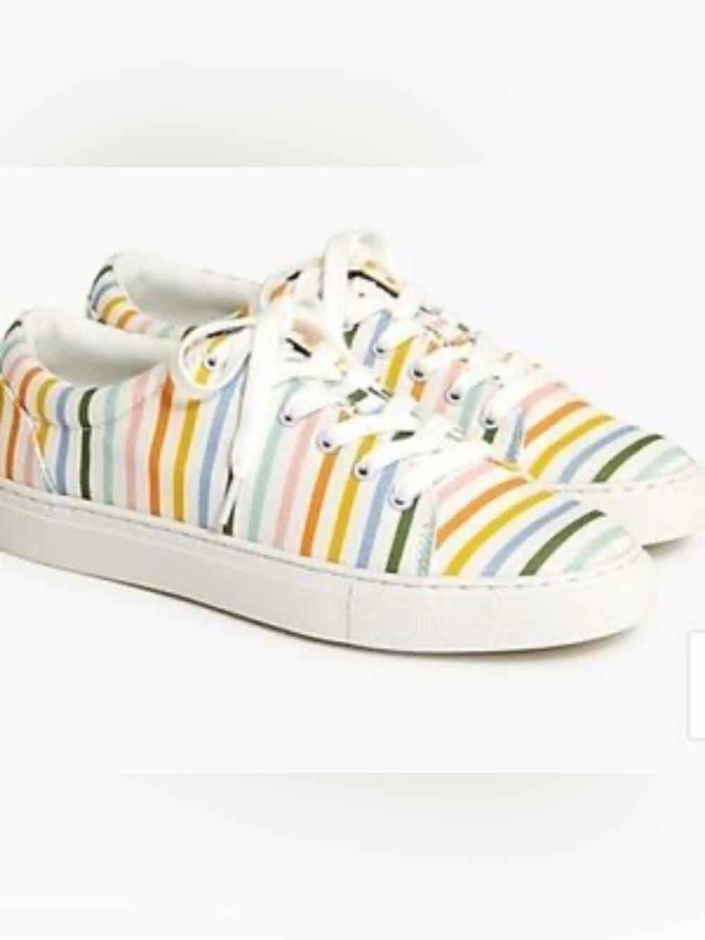J Crew Women’s Rainbow Colored Stripe Shoes Size 9